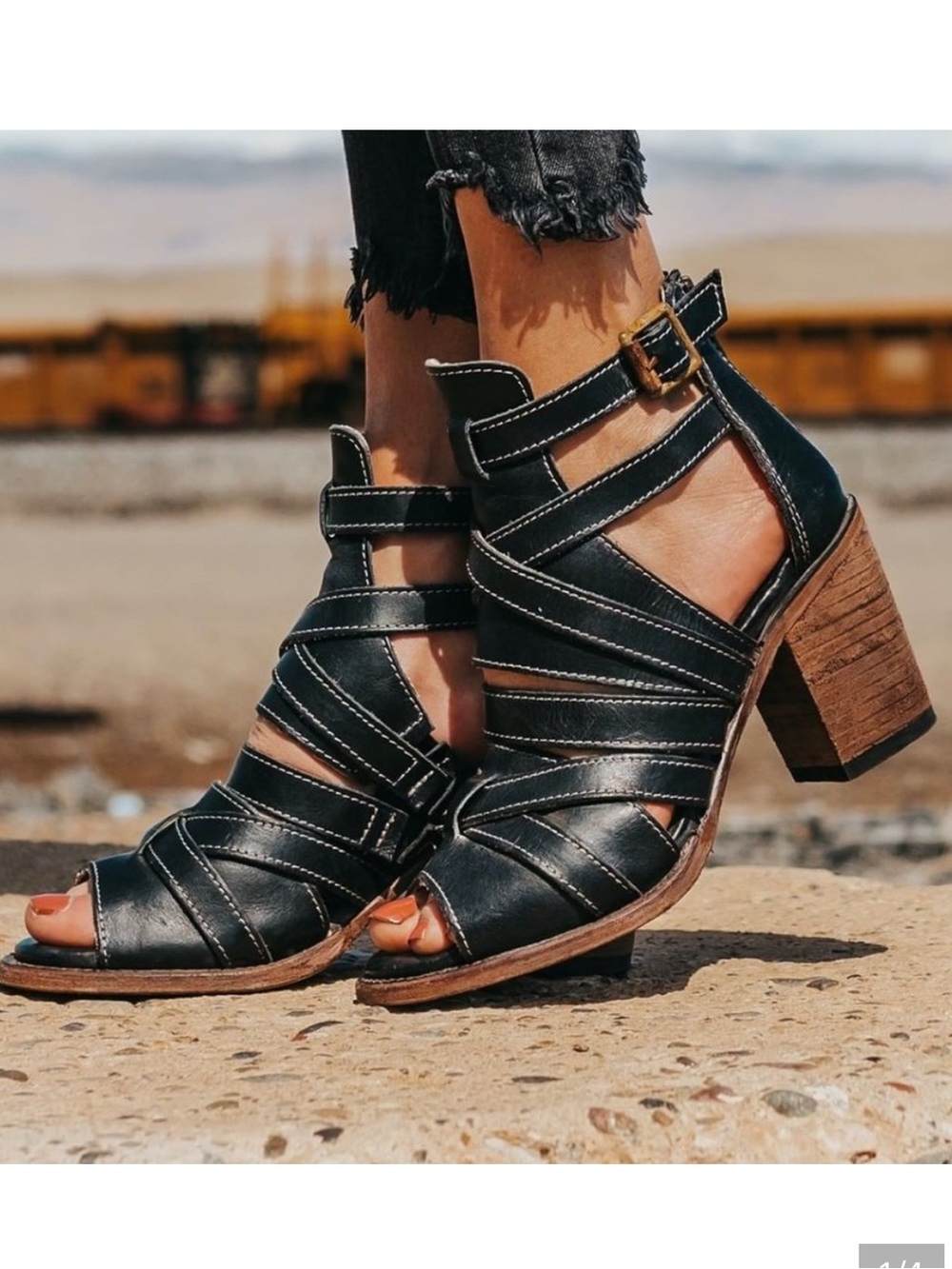Free Bird by Steven Claw- strappy block heeled sandals.  Size 7.  New in Box.